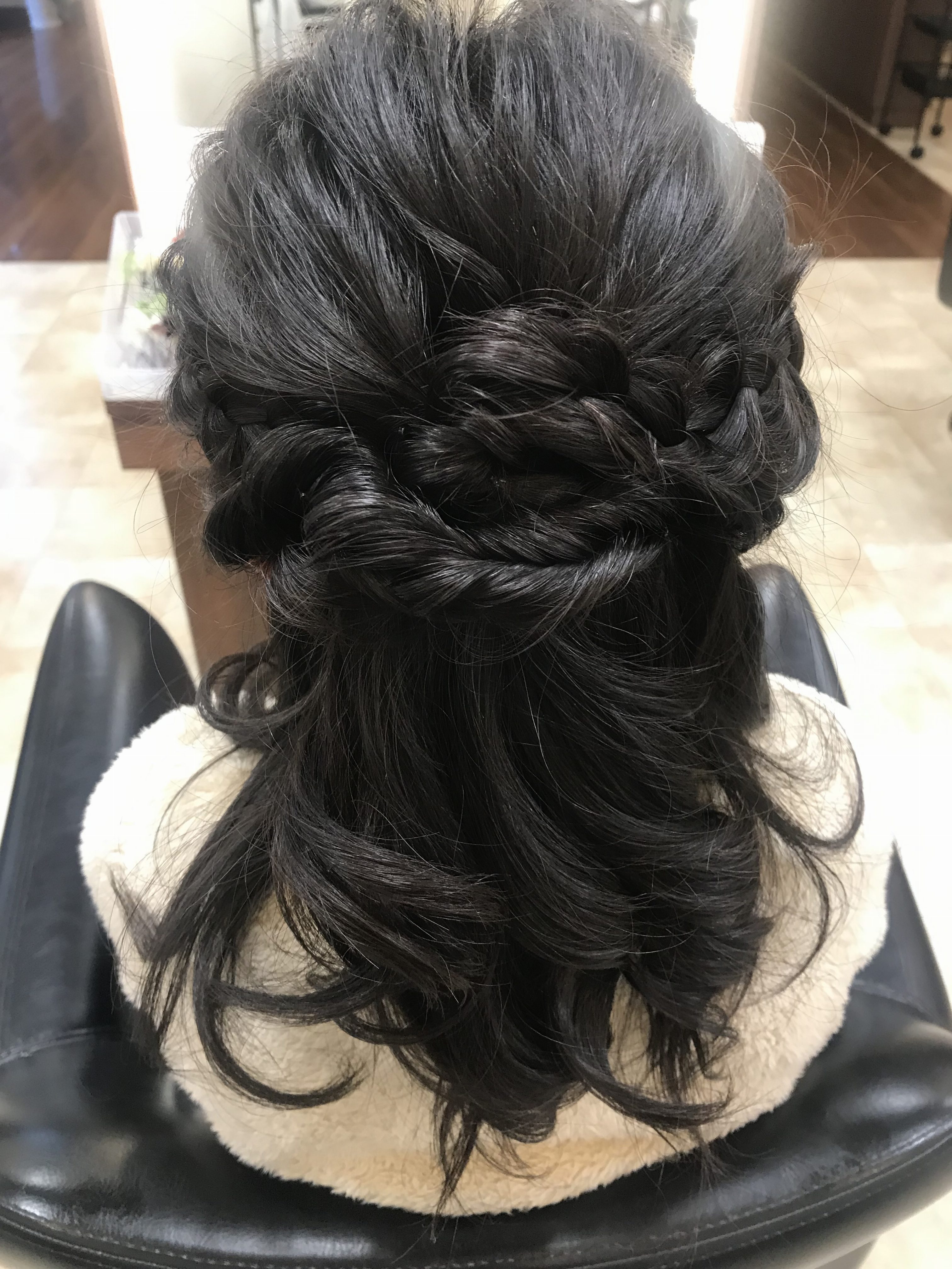 広島廿日市美容室プロッソル、ヘアアレンジ、ハーフアップ